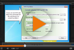 Convert connected OST file to PST file