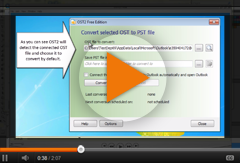 OST2 - Conversion of connected OST file to PST file