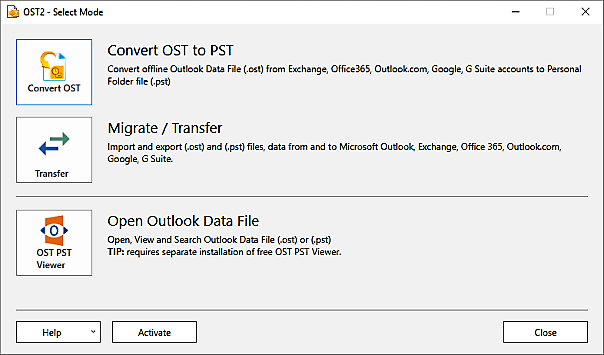 Extract OST to PST Contacts and other data