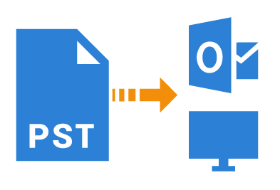 Import PST file into Outlook on another computer